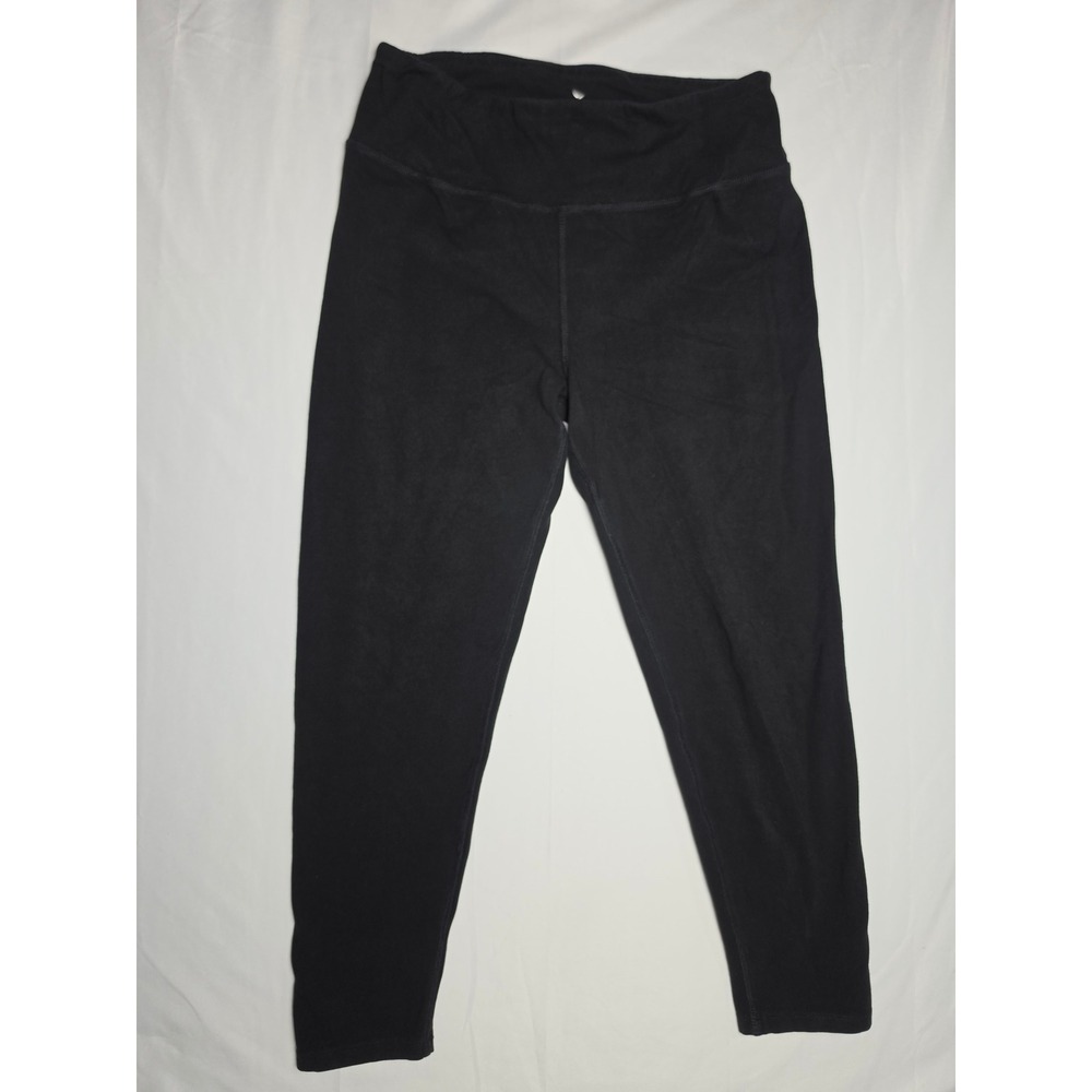 Stretchtherules Womens Black High Waisted Cotton Leggings Size L FA22M-2205